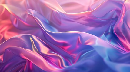 Wall Mural - abstract trendy holographic background. hologram gradient background with metalic waves.