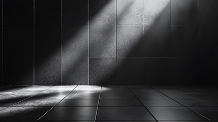 Aufkleber - Light streams into a tiled room for a dramatic effect, suitable for presentations