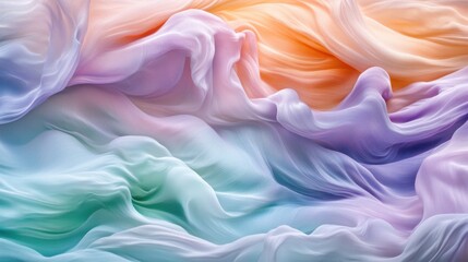 Poster - Pastel Draped Fabric Soft Hues Abstract Texture