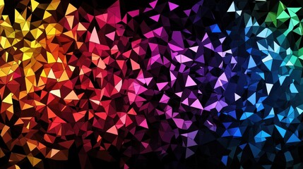 Poster - Abstract Colorful Triangular Geometric Pattern Design