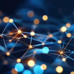 Poster - dynamic technology connections digital space abstract image modern environment close-up view network