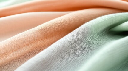 Poster - Soft pastel fabric draped in gentle folds