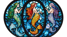 Mermaid Stained Glass Art Free Stock Photo - Public Domain Pictures