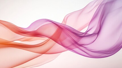Poster - Abstract flowing fabric in shades of pink and orange
