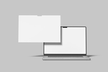 Laptop Screen Website Blank Mockup