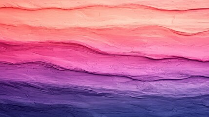 Wall Mural - Abstract layers of color blend seamlessly from warm pinks to deep purples, creating a vibrant and soothing gradient effect.