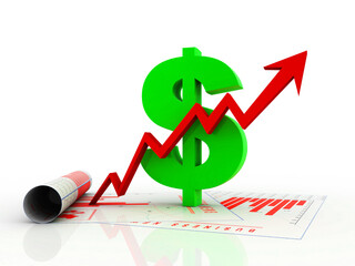 Poster - 3d illustration Stock market online business concept
