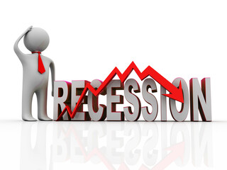 Poster - 3d illustration Financial crisis concept, Economic Crisis. Business concept
