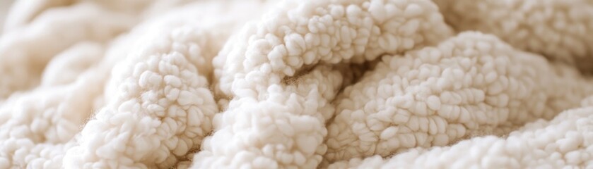 Poster - Close up shot of cream colored soft textured fabric