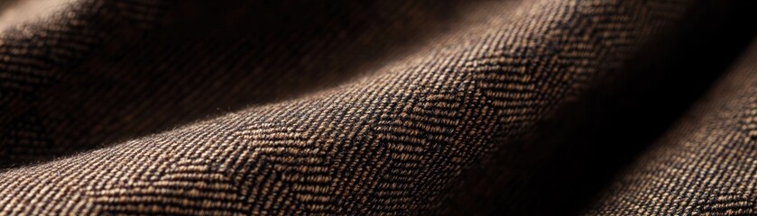 Poster - Brown Woven Fabric Texture Close Up Detail