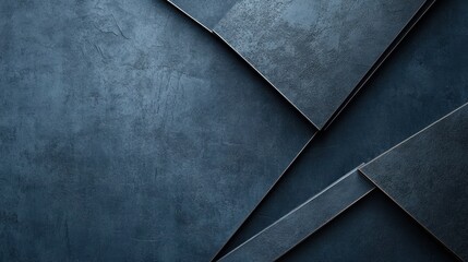 Poster - Abstract Dark Blue Geometric Shapes on Textured Surface
