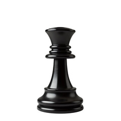 Black pawn chess piece made from polished wood with smooth surface and elegant curves in a minimalist style