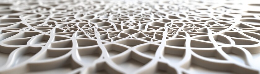 Poster - Intricate geometric patterns and interlocking shapes create a detailed artwork
