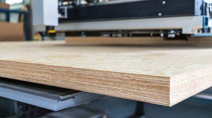 Poster - Automated cnc machine cutting a large piece of wood