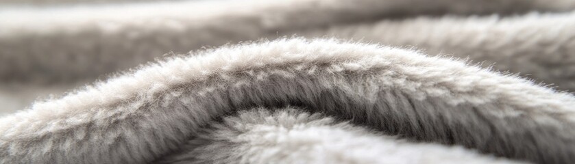 Poster - Soft Gray Fur Texture Close Up