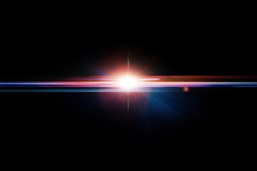 Wall Mural - abstract colorful lens flare bokeh background, dark night sky, vivid rainbow lights, mystical glow, 