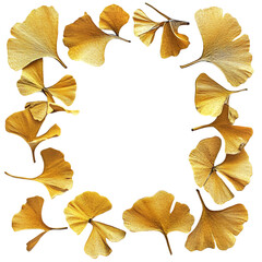 Wall Mural - Golden Ginkgo Leaves Abstract Art Vibrant Lines Autumn Nature,