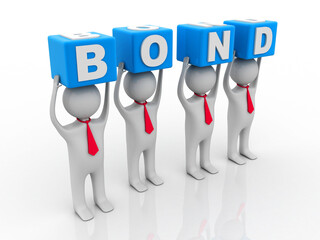 Poster - 3d rendering business bonds concept
