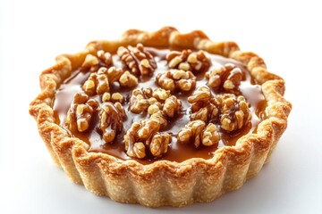 A delicious pastry topped with nuts, perfect for snacking or serving at a party