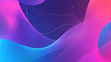Poster - Abstract Colorful Waves Gradient Background Design