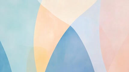 Poster - Abstract Pastel Shapes Soft Color Palette Design