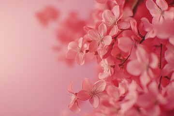 Wall Mural - A close-up shot of a bunch of pink flowers, perfect for use in a floral design or as a decorative element