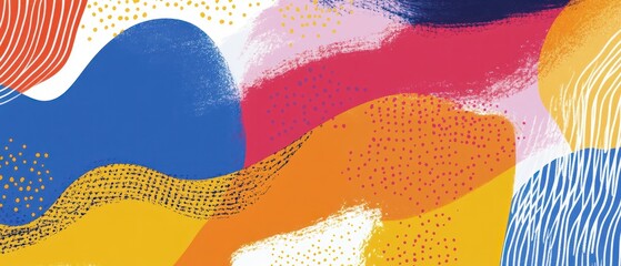 Aufkleber - Colorful abstract waves creating a vibrant backdrop