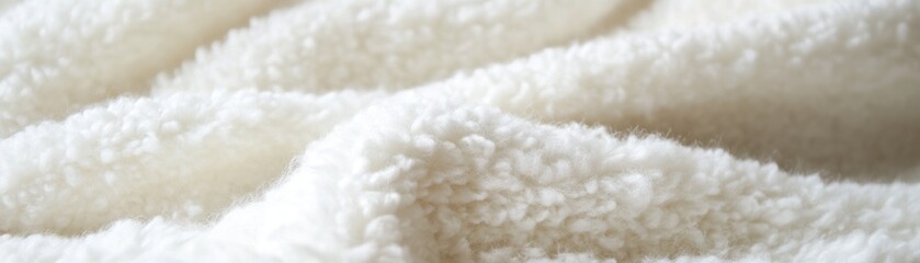 Aufkleber - Soft White Fluffy Textile Fabric Texture Close Up