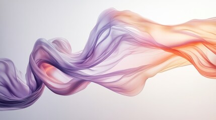 Poster - Flowing Pastel Fabric Swirling in Soft Light
