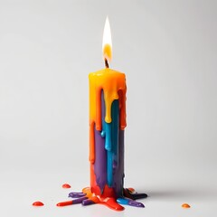 Wall Mural - Melted Rainbow Candle