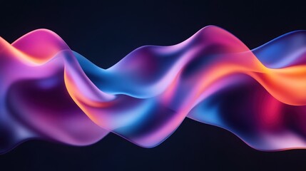 Poster - Abstract Colorful Waves Flowing Seamlessly