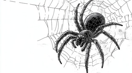Intricate Spider Amidst a Delicate Web