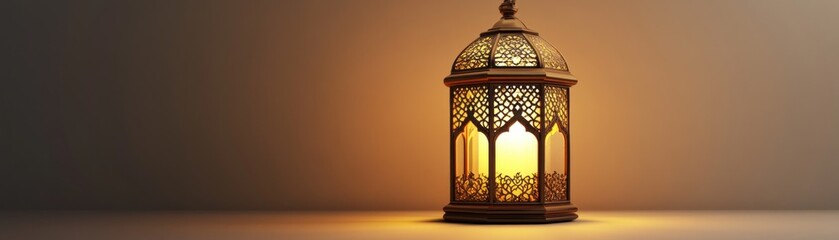 Poster - Illuminated Ornate Lantern Islamic Ramadan Decor