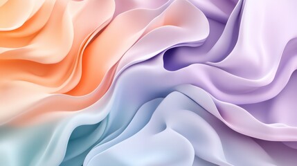 Poster - Abstract Pastel Swirls of Color and Light