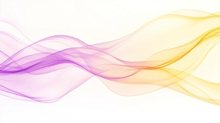 Aufkleber - Abstract Purple and Yellow Wave Design