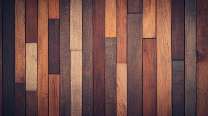 Poster - Varied Wooden Planks Arranged Vertically