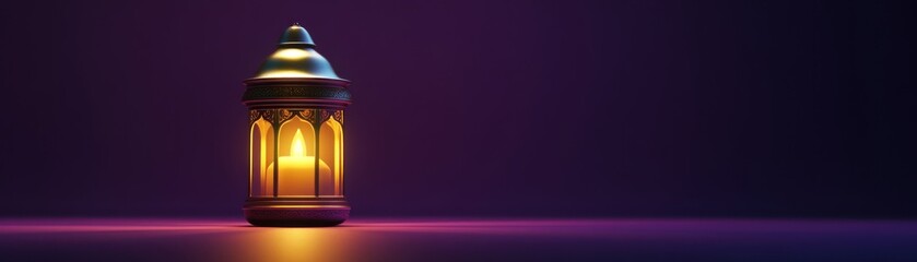Aufkleber - Decorative lantern illuminating the dark with a warm glow