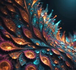 Wall Mural - abstract fractal background