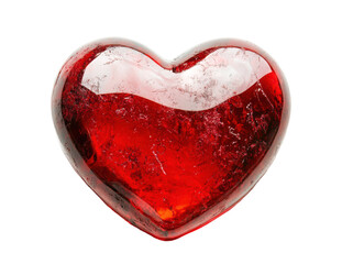 Poster - Crystal clear heart with rich red color representing emotions