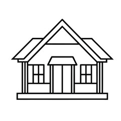 Poster - house sketch vector illustration