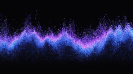 Poster - Abstract Blue Purple Digital Waveform Visualization