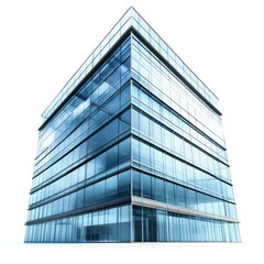 Aufkleber - modern glass architecture: a contemporary office building with sharp angles and clean lines.