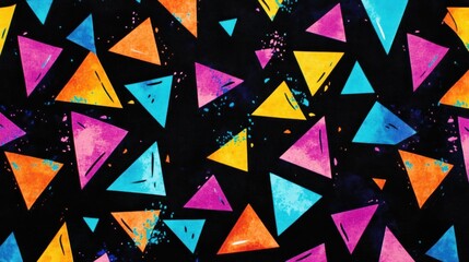 Aufkleber - Abstract Colorful Triangle Pattern Design