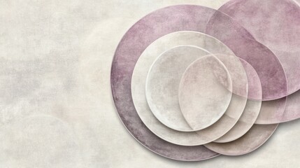 Aufkleber - Abstract Pastel Circles Overlapping Design