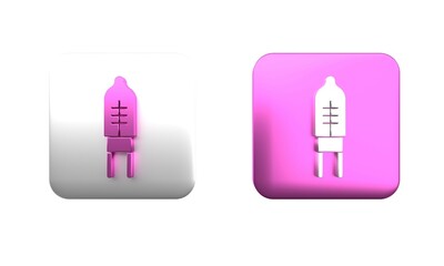 Poster - colorful light emitting diode icon isolated on white background. semiconductor diode electrical comp