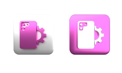 Poster - colorful phone repair service icon isolated on white background. adjusting, service, setting, mainte