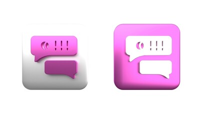 Poster - colorful speech bubble chat about baseball game icon isolated on white background. message icon. com