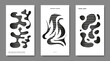 © Dmitry  - Three abstract posters with the effect of cut-out paper.