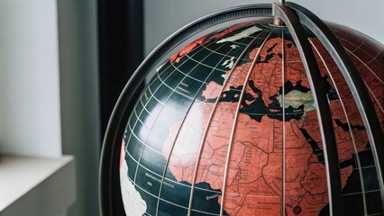 Poster - Vintage Globe on White Background