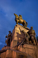 Wall Mural - Grunwald Monument  at Matejko Square in Krakow's Old Town in Poland